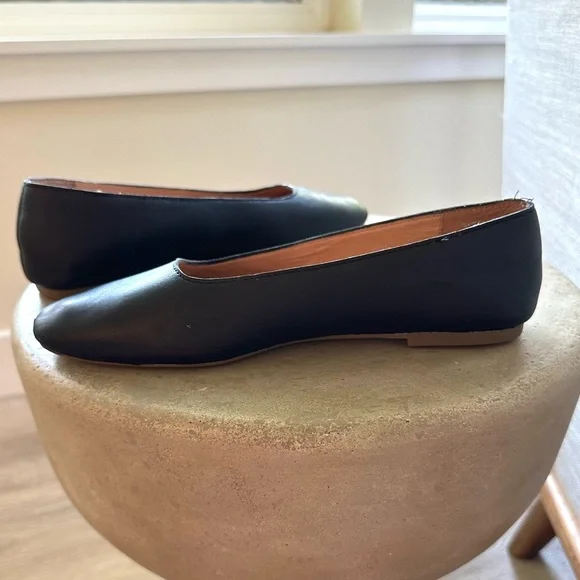 Madewell The Cory Flat in Black Leather, size 7 - Picture 7 of 12